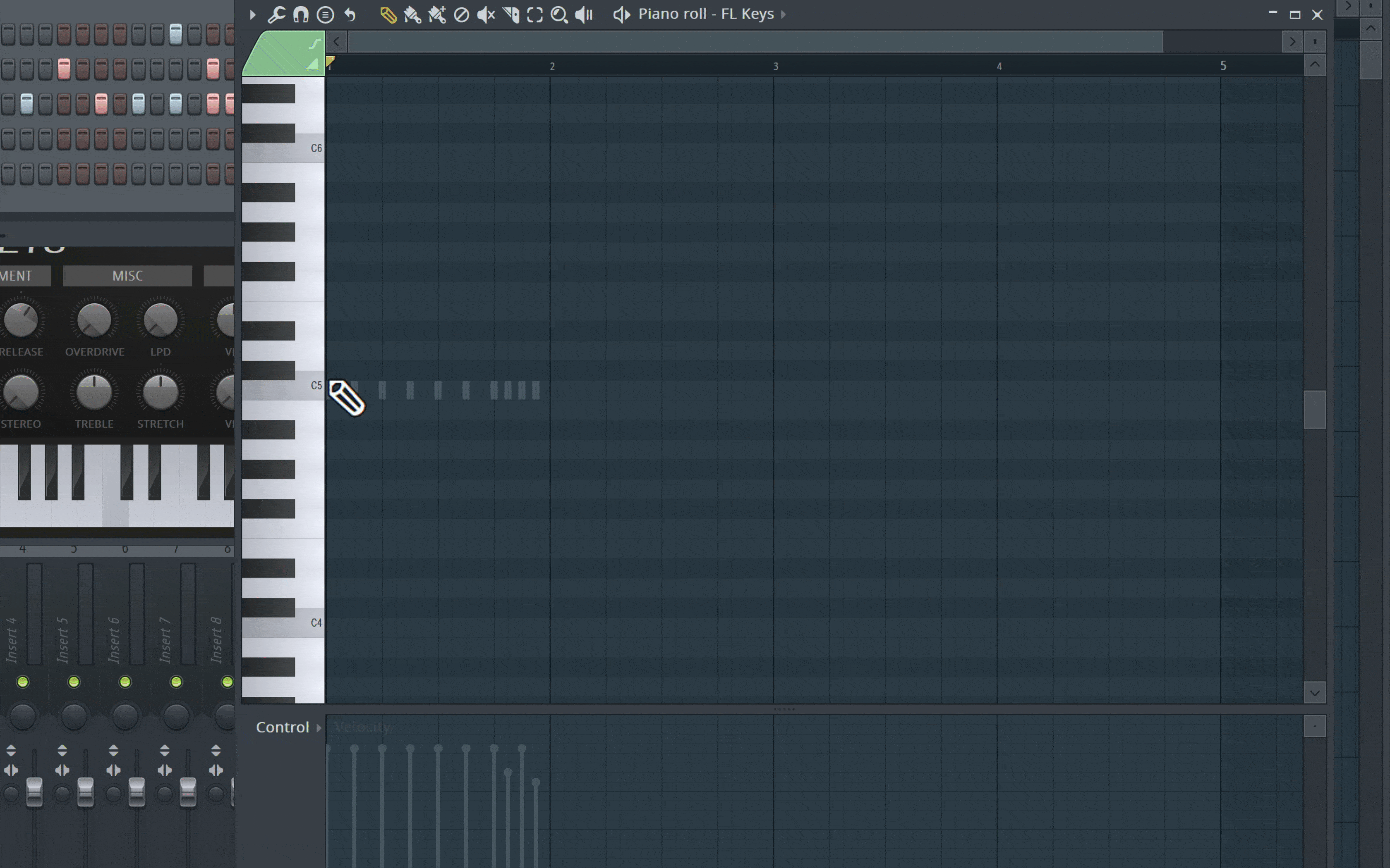 FL Studio Adding Notes to Piano Roll