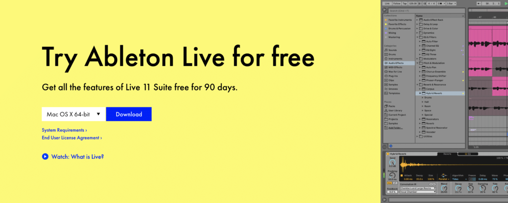 Ableton Live DAW 90 Day Trial