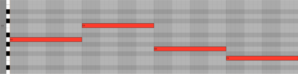 4 note bassline A minor in ableton live