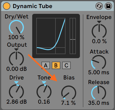 Controlling the bias in Dynamic Tube