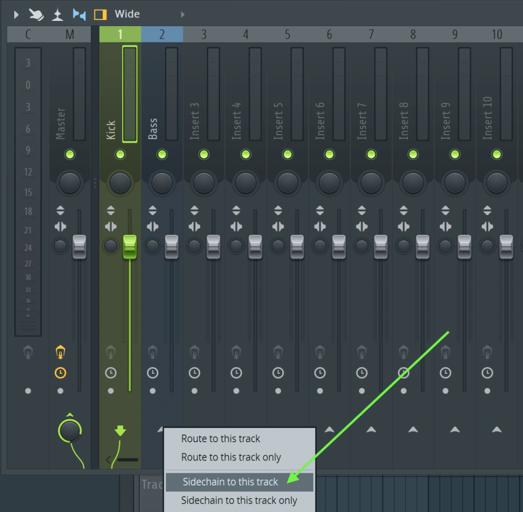Sidechaining a track in FL Studio for sidechain compression