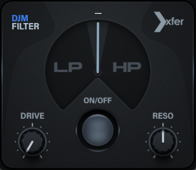 Xfer Records DJM Filter plugin interface