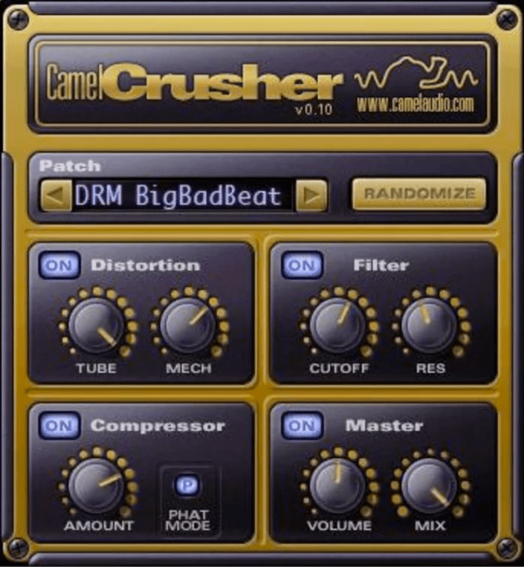 Camel Audio CamelCrusher plugin interface