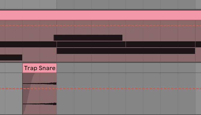 Reverse snare in audio