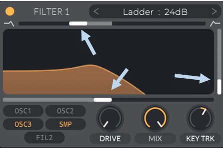 Vital synth filter 1 knobs