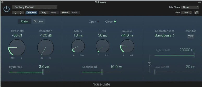 Logic Pro Noise Gate
