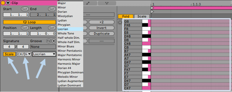 Ableton scales