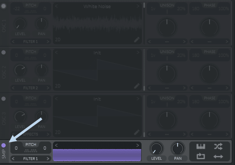 White noise in Vital's sampler