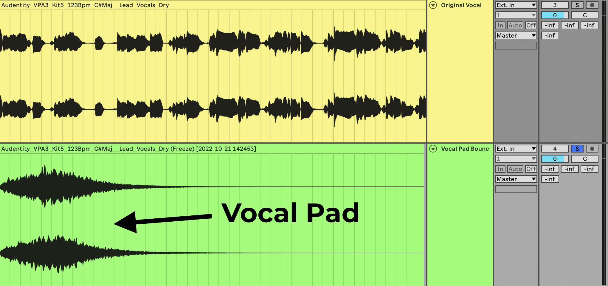 Vocal pad sample