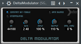 Xfer DeltaModulator bitcrusher