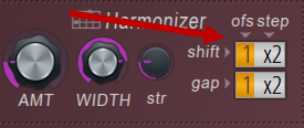 harmonizer settings in FL Studio Harmor