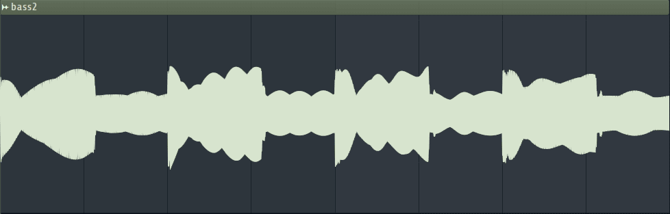 an audio signal with different levels