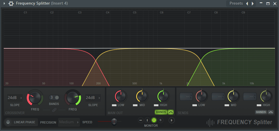 FL Studio's Frequency Splitter plugin