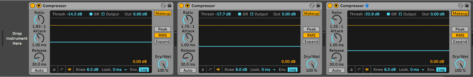 Using the Ableton Live Compressor in series