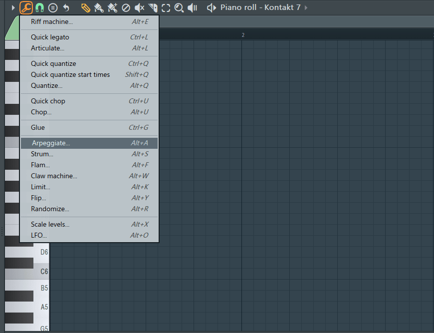 using the arpeggiator function in FL Studio