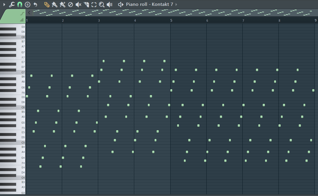 Turning chords into arps in FL Studio's piano roll
