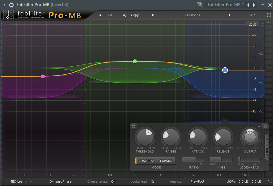 using Pro-MB for bass multiband compression