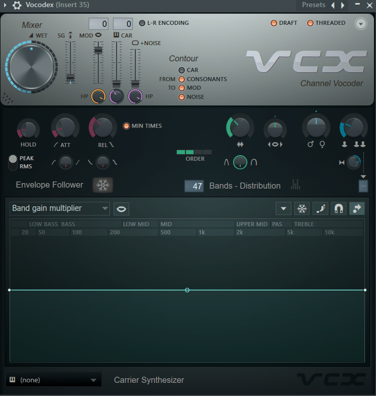 the Vocoder vocoder plugin in FL Studio