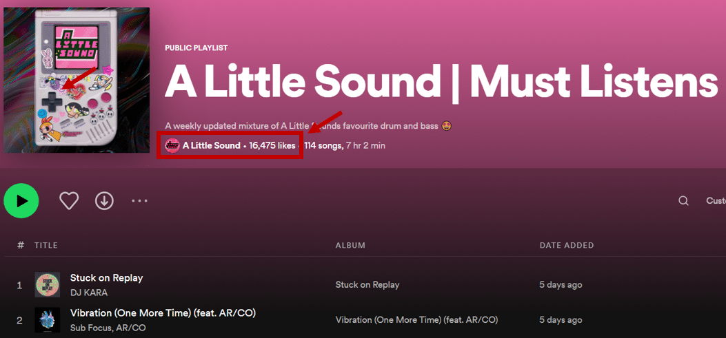 finding the curator of a playlist on Spotify