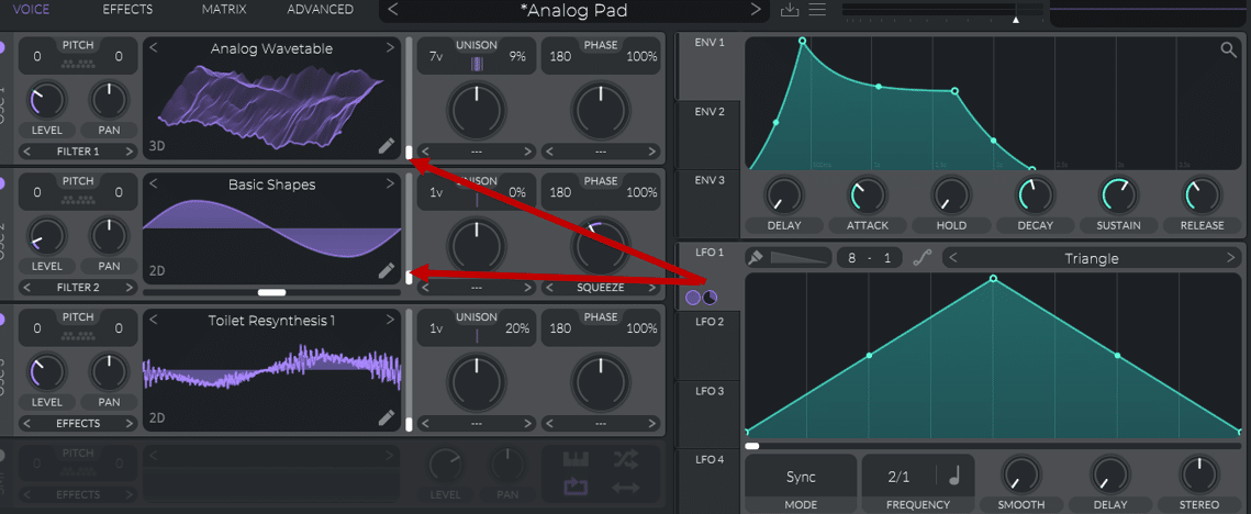 modulatin wavetable positions in Vital