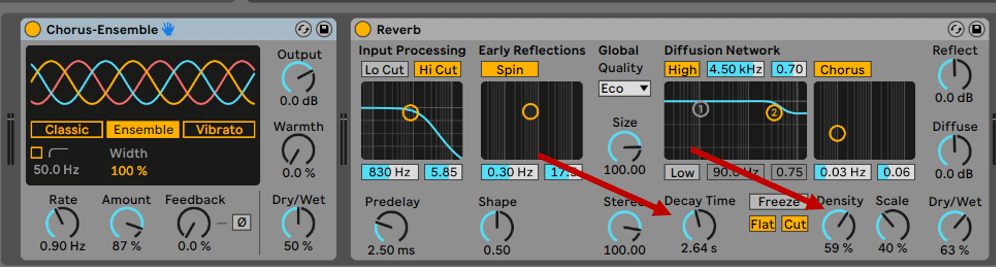 Using Reverb in Ableton Live to create a pad