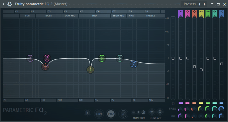 Example of subtractive EQ'ing