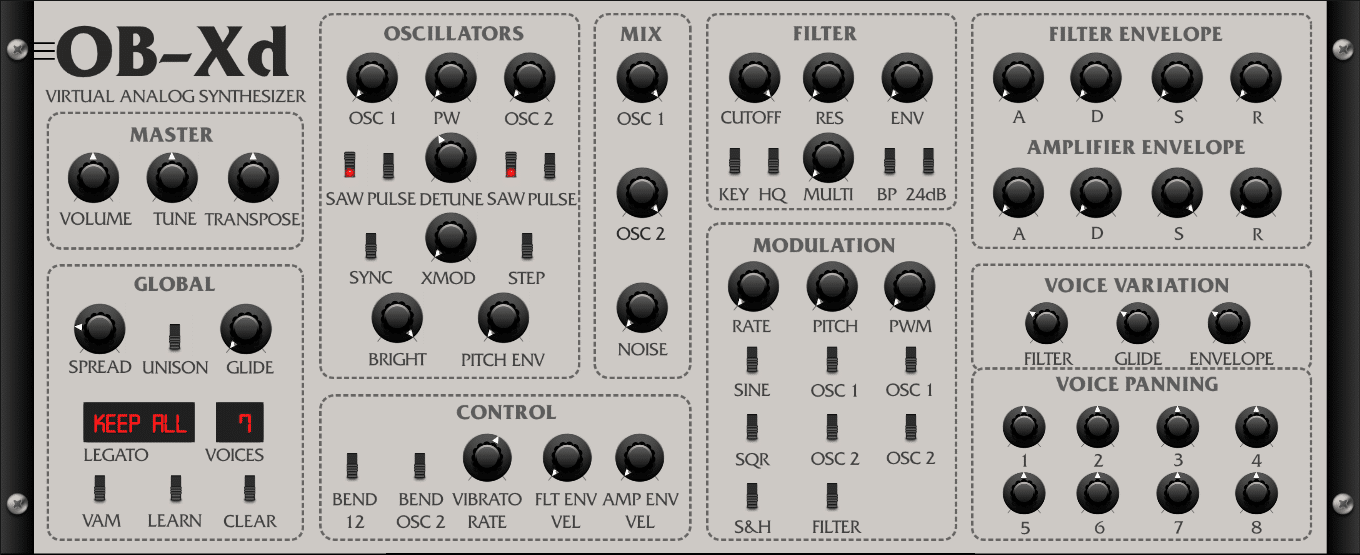 OB-Xd free analog synth