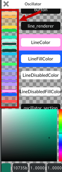 Editing colors in Vital synth