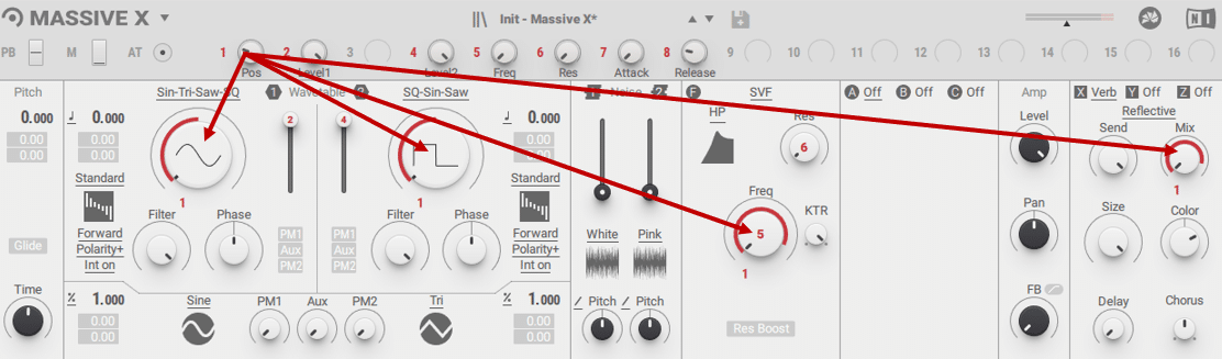 Assigning a macro to several parameters in Massive X