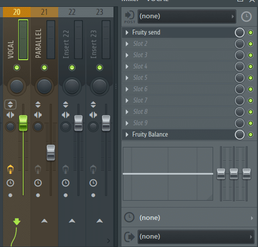 Using Fruity Balance to control the volume of my vocal