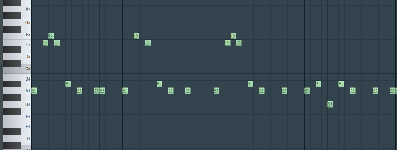 My Phonk melody in the piano roll