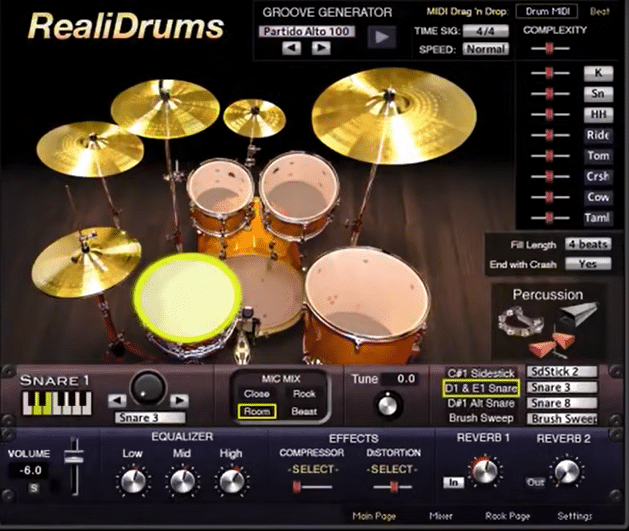 The Kontakt library RealiDrums