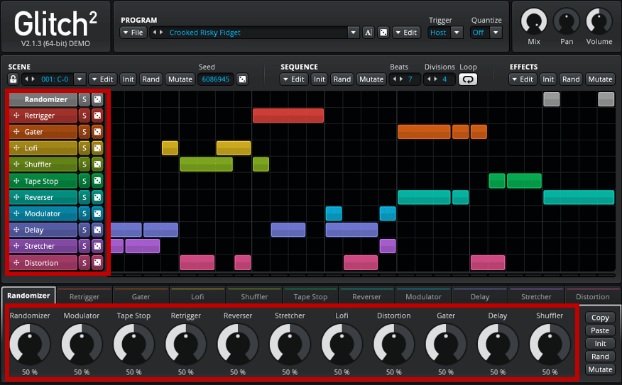 10 effects are available in this glitch VST