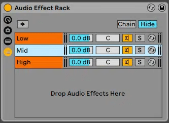 Audio Effect Rack in Ableton Live