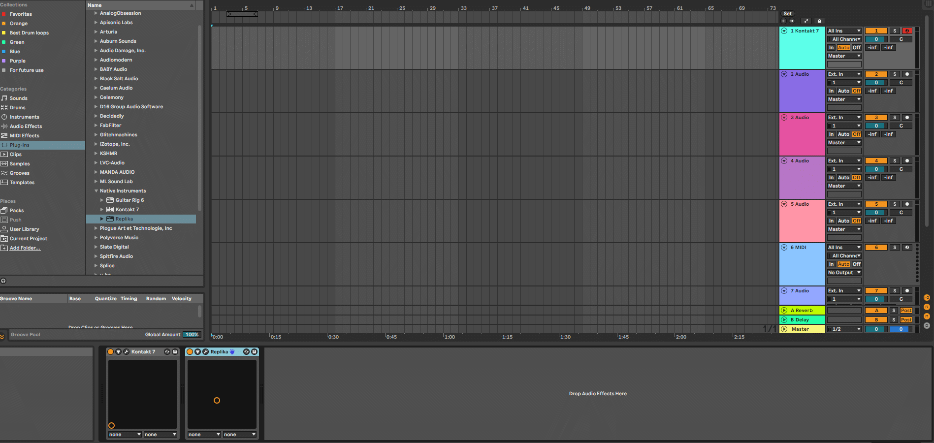 Ableton Live's interface is more straight-forward