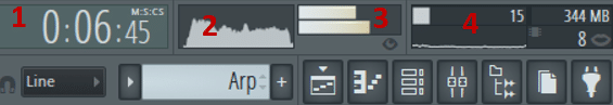 FL Studio's different visualization windows