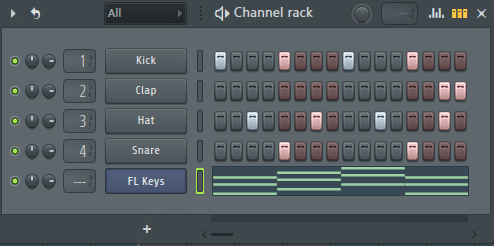 Adding a chord progression in the channel rack