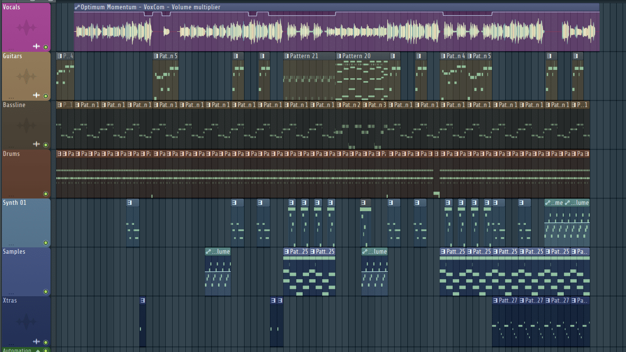 FL Studio's Playlist view