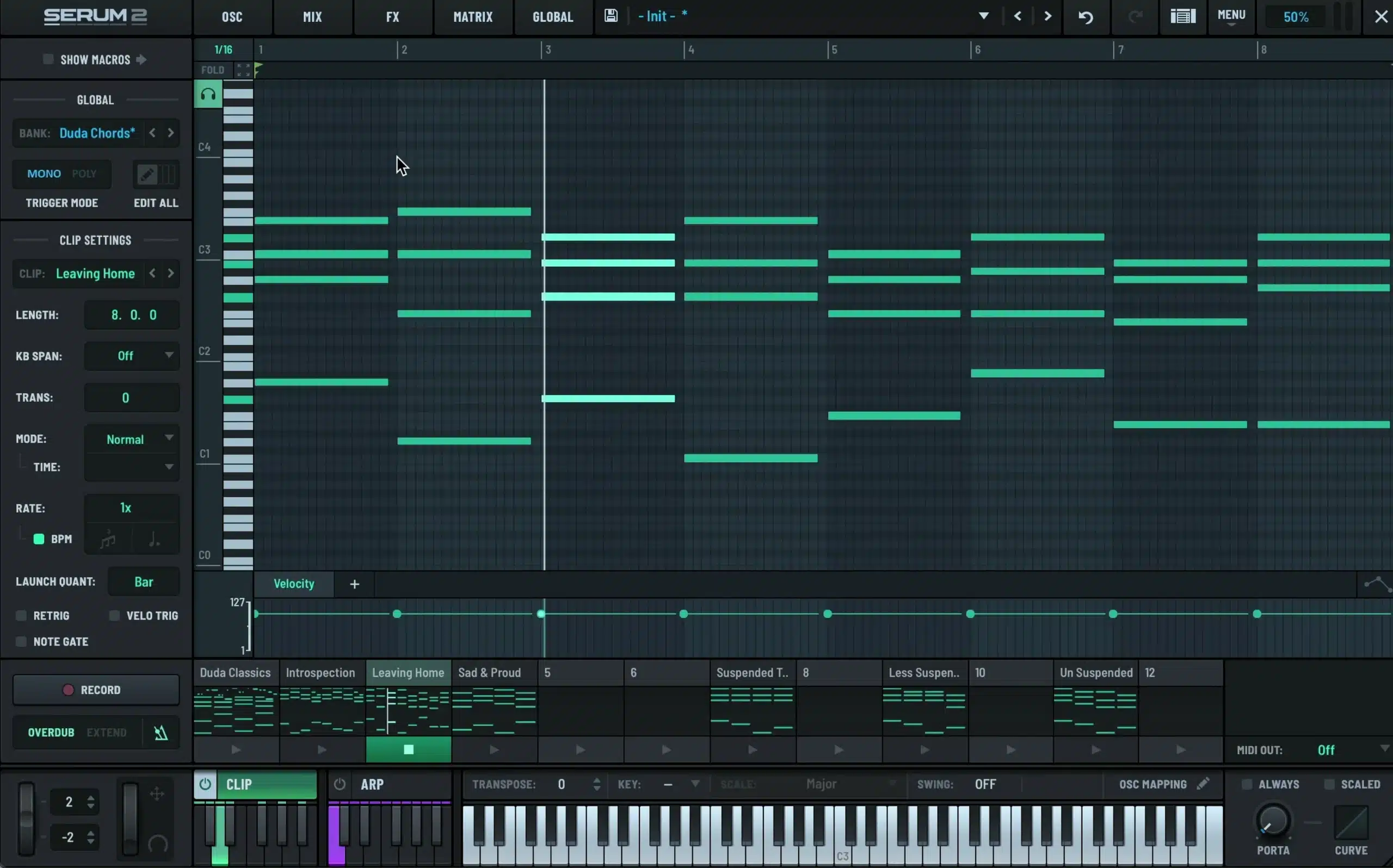 Launch Quantization controls the timing of a clip change; use Edit All when you want the same setting across clips.
